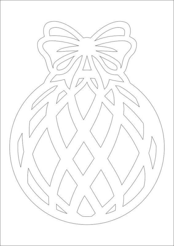 Вытынанки новогодние игрушки