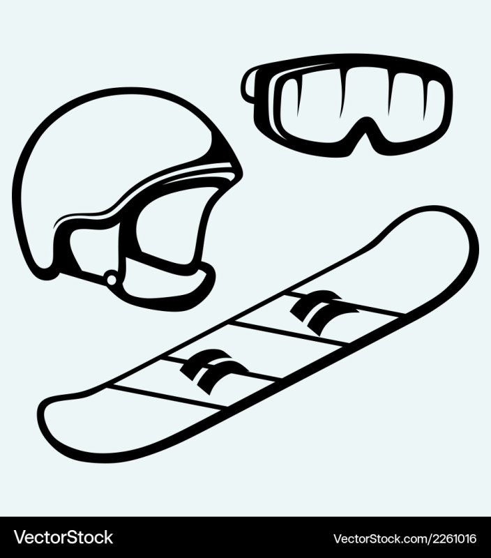 Сноуборд трафарет