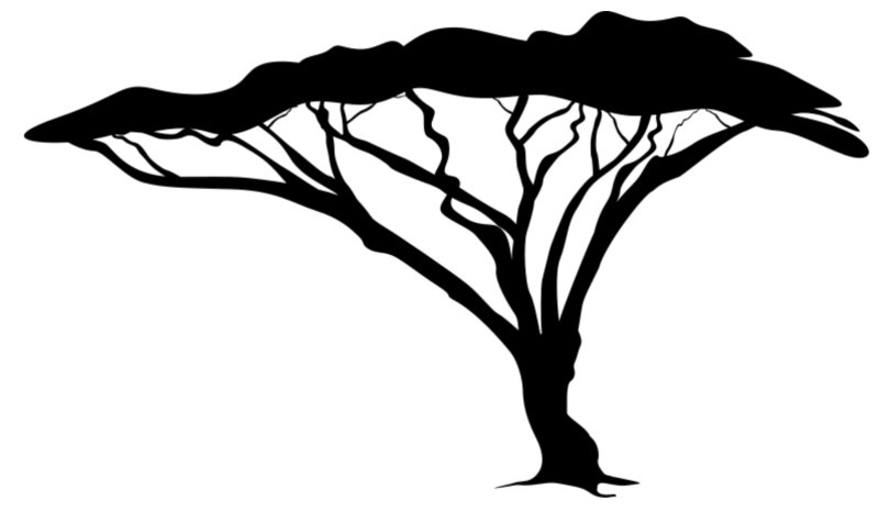 Трафарет африканского дерева