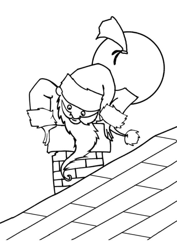 Дед Мороз раскраска