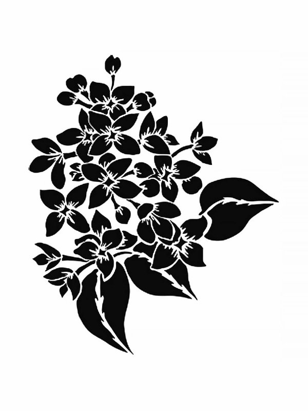 Трафареты цветов для декора