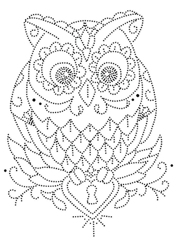 Точечные рисунки контуром