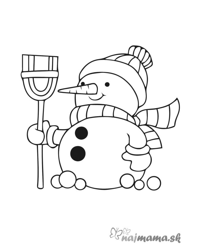 Снеговик на окно