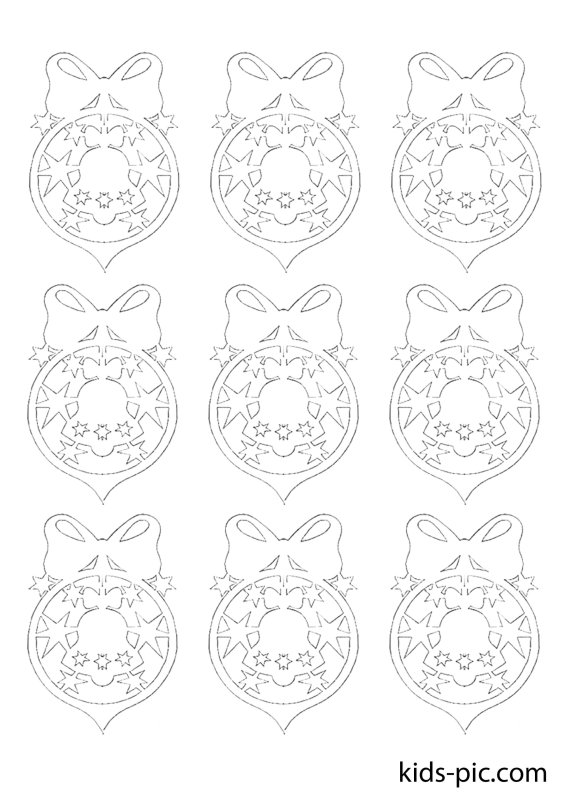 Новогодние шары для вырезания из бумаги