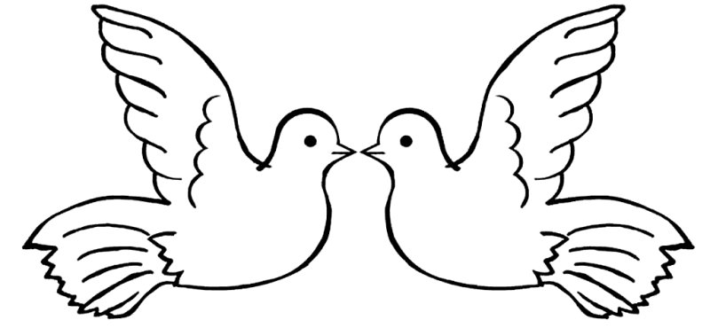 Трафарет голубя для вырезания