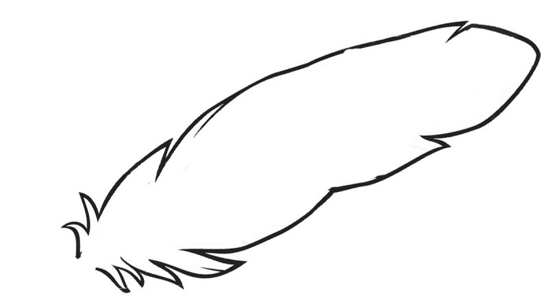 Шаблон перышко