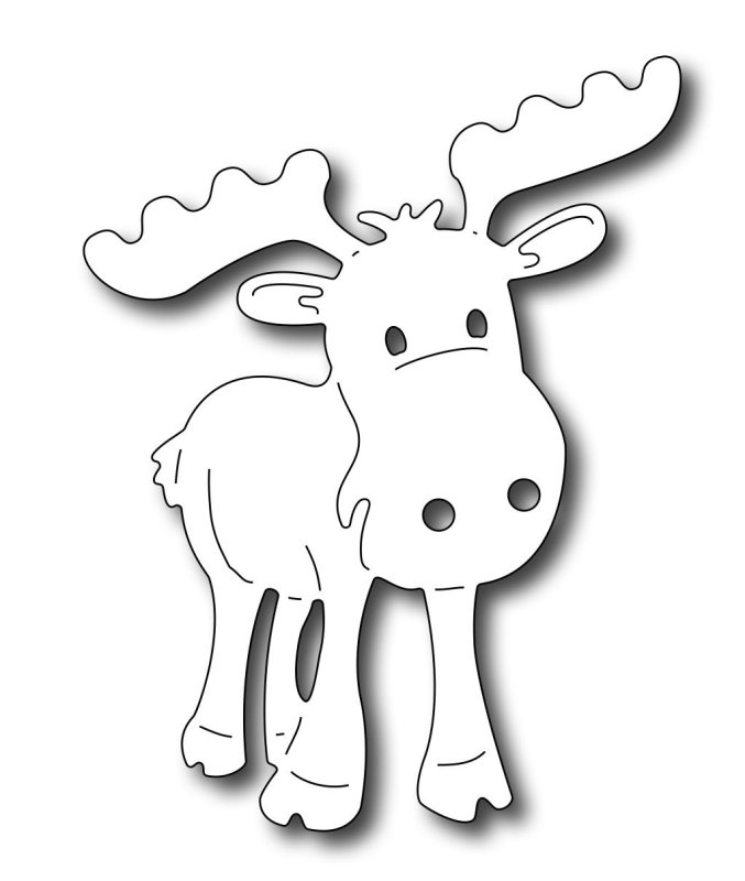 Новогодний олень трафарет