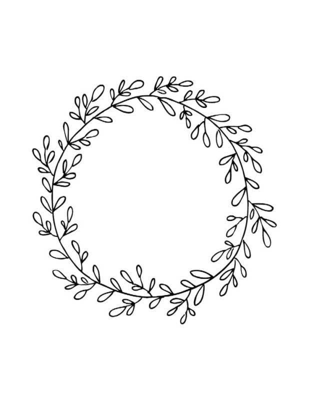 Венок трафарет
