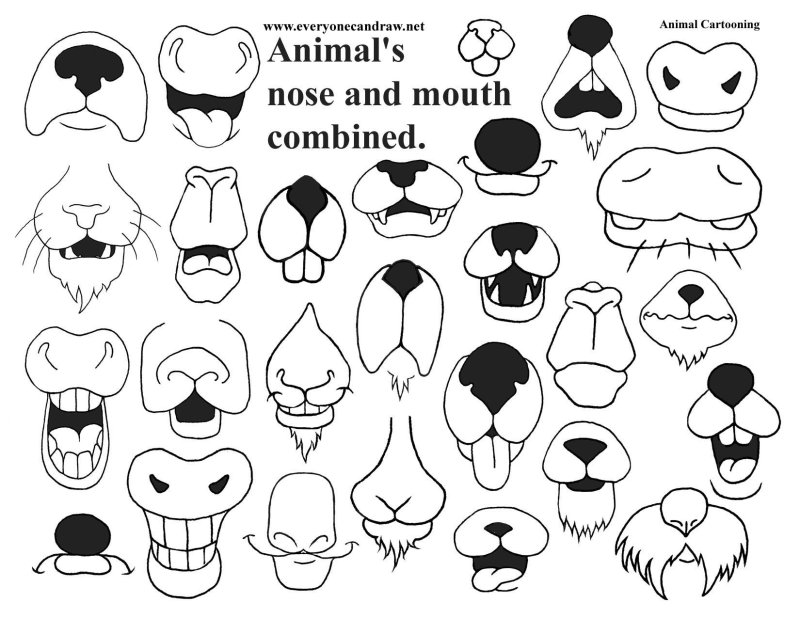 Трафарет глаз и рта для поделок