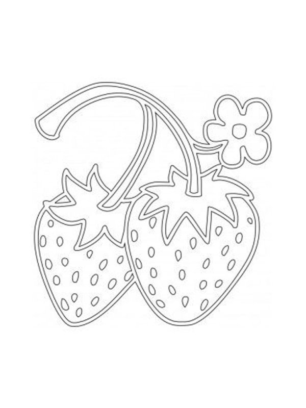 Трафарет клубники для вырезания