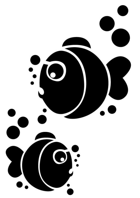 Трафарет "рыбки"