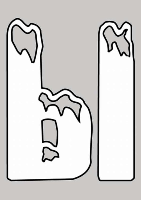 Трафарет с новым годом буквы