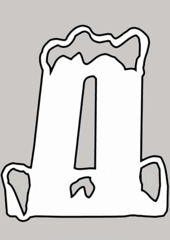 Новогодние буквы для раскрашивания