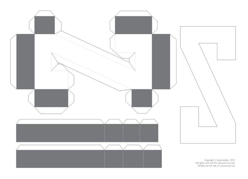 Развертка буквы s