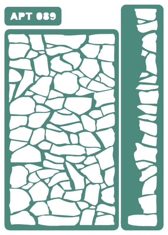 Трафарет для имитации дикого камня