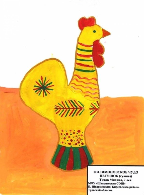 Филимоновская игрушка петушок для детей