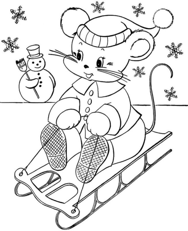 Зимняя раскраска