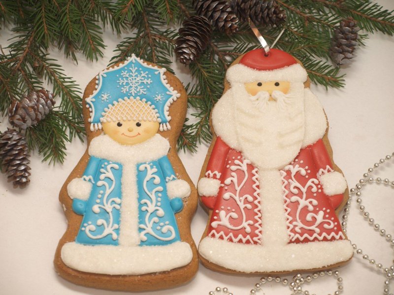 Новогодние пряники дед Мороз
