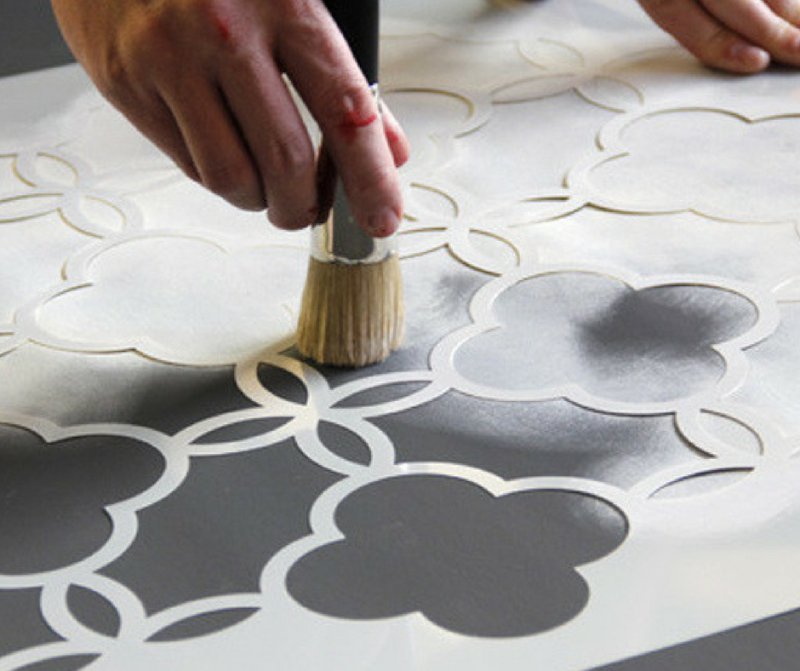 Трафарет для краски пола