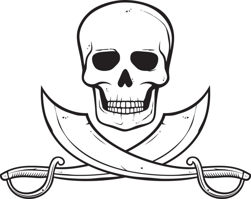 Пиратский череп для детей