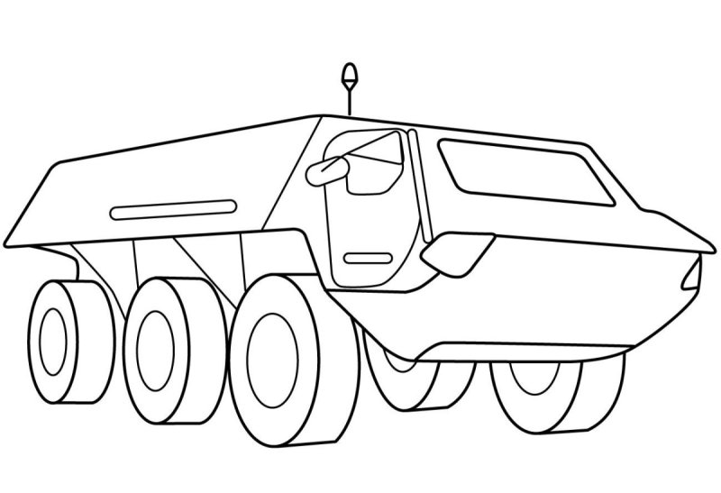 Контур военной техники для детей