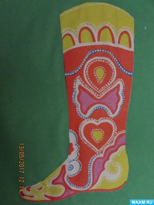 Татарская кожаная мозаика ичиги