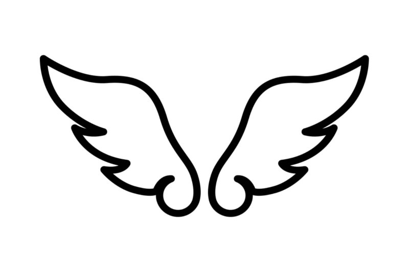 Крылья раскраска