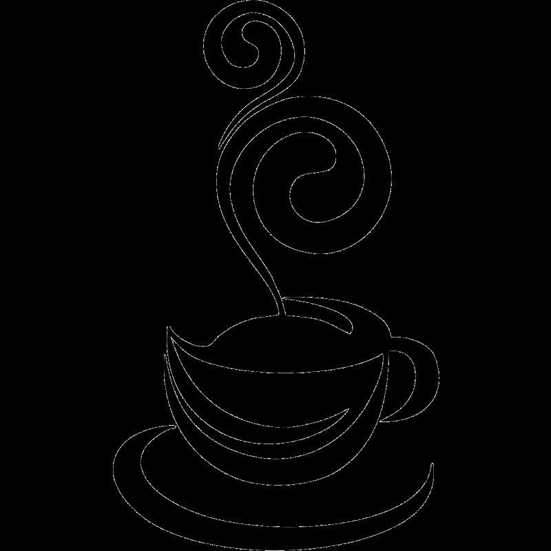Трафарет чашка кофе