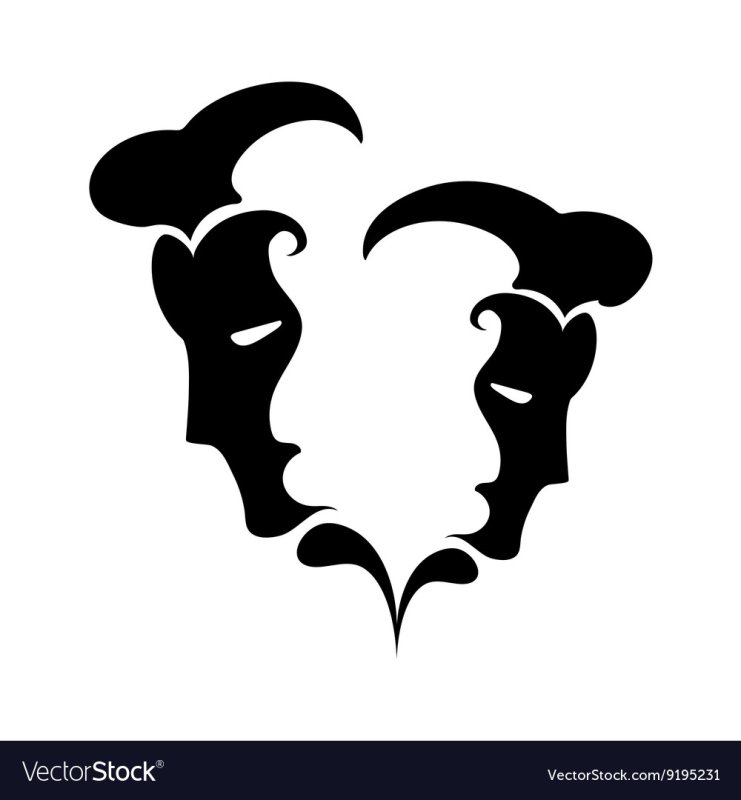 Близнецы знак зодиака вектор