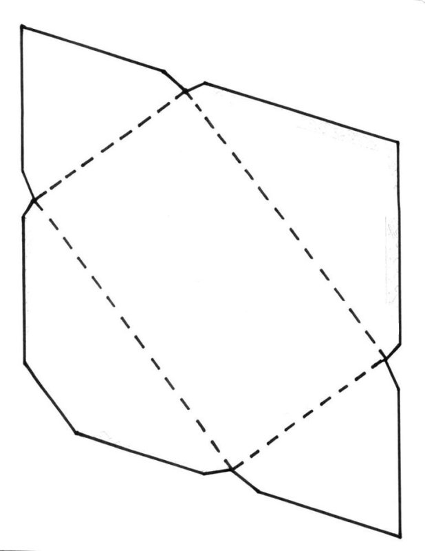 Развертка конверта для открытки