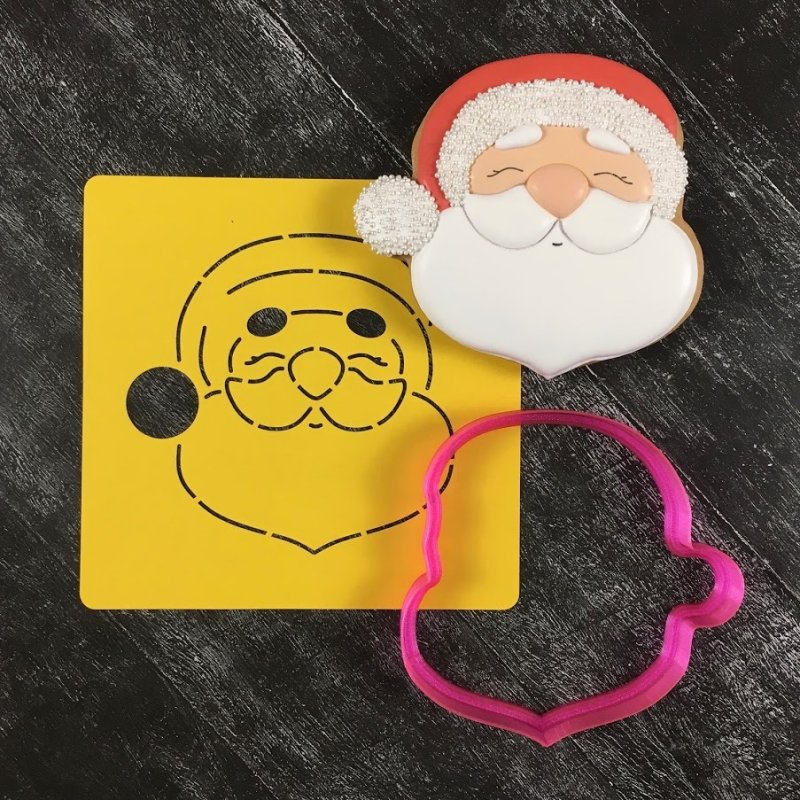 Пряник голова Деда Мороза