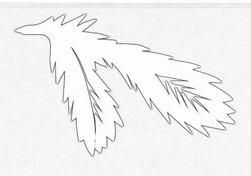 Елочная ветка трафарет