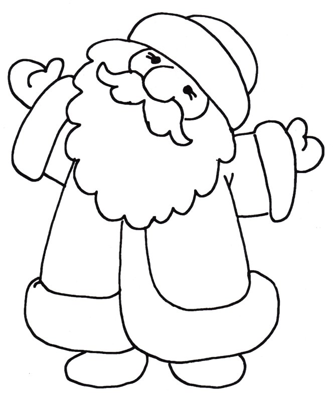 Дед Мороз раскраска для детей