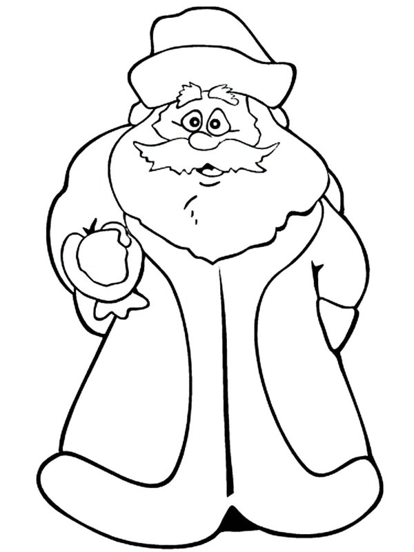 Дед Мороз раскраска