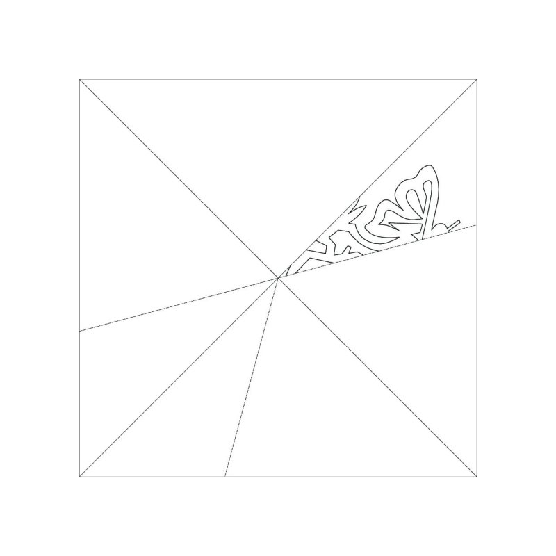 Трафарет снежинки складной