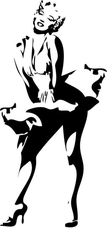 Мэрилин Монро силуэт вектор