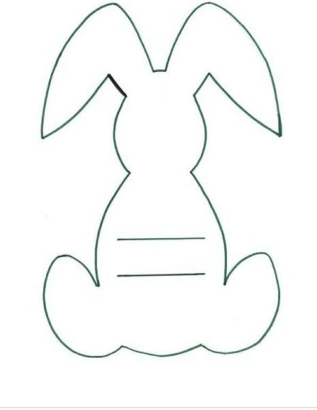 Трафарет зайца для аппликации