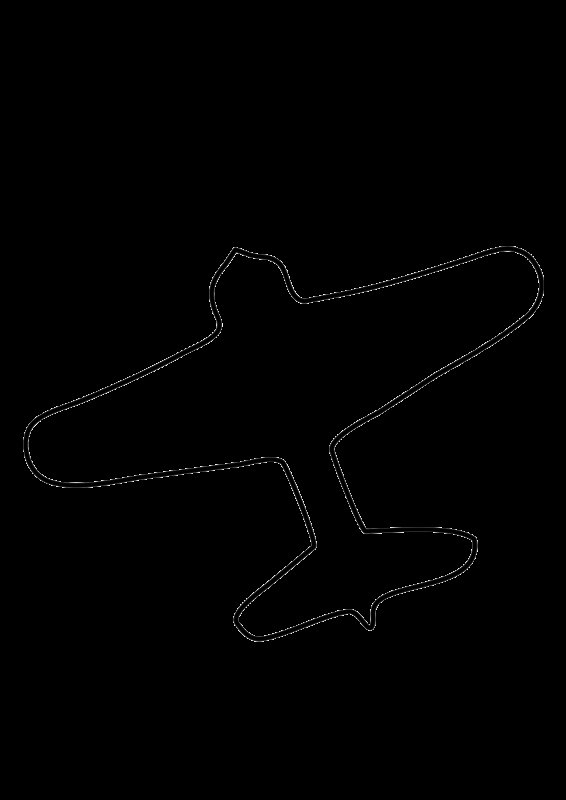 Трафарет самолета для вырезания