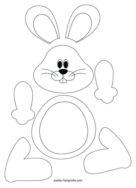 Трафарет зайца для аппликации