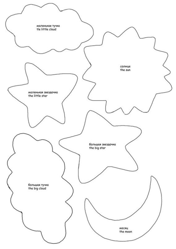 Выкройки для мобилей из фетра на детскую кроватку