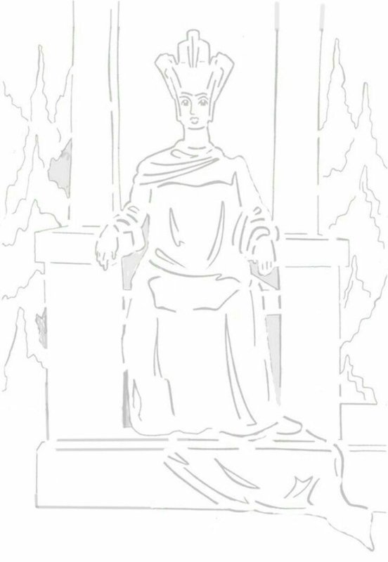 Снежная Королева трафарет для вырезания