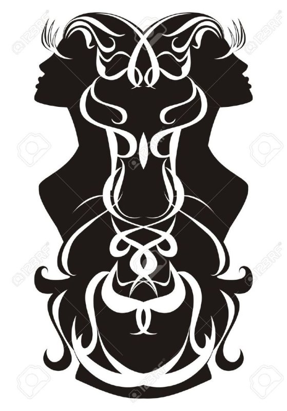 Близнецы силуэт