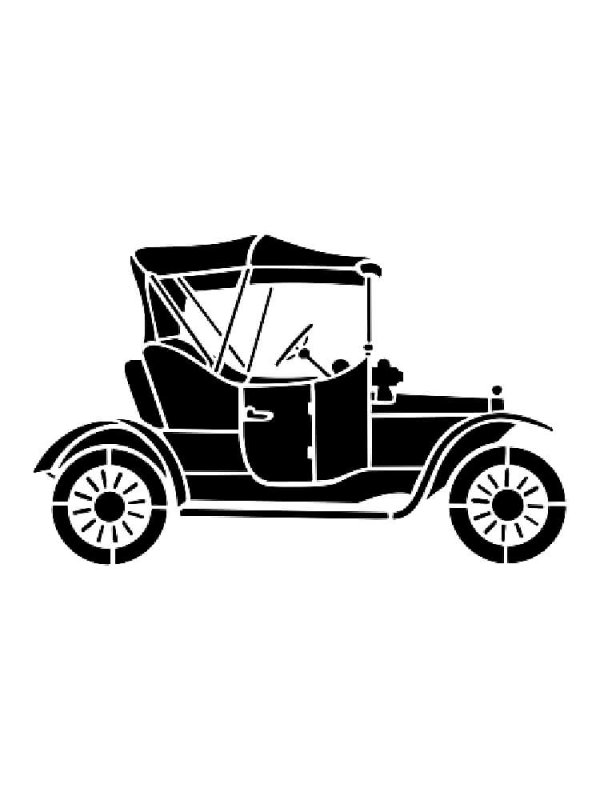 Ретро машина силуэт