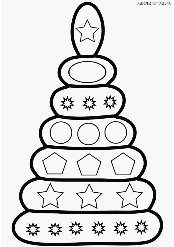 Пирамидка раскраска