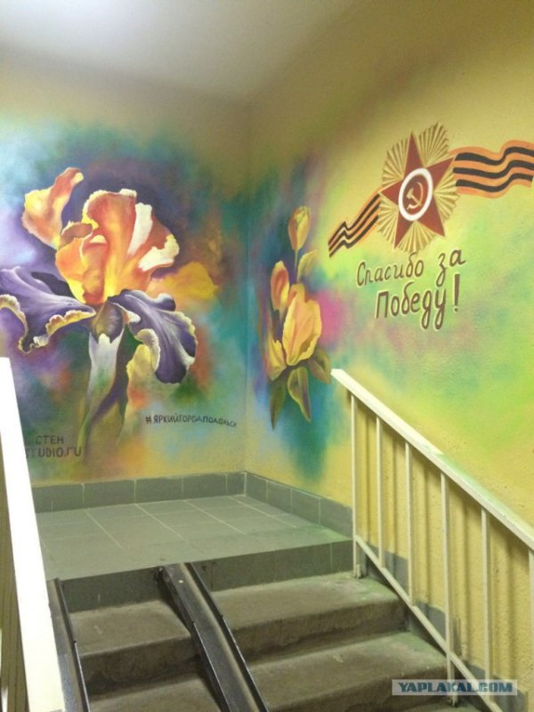 Роспись стен в подъезде