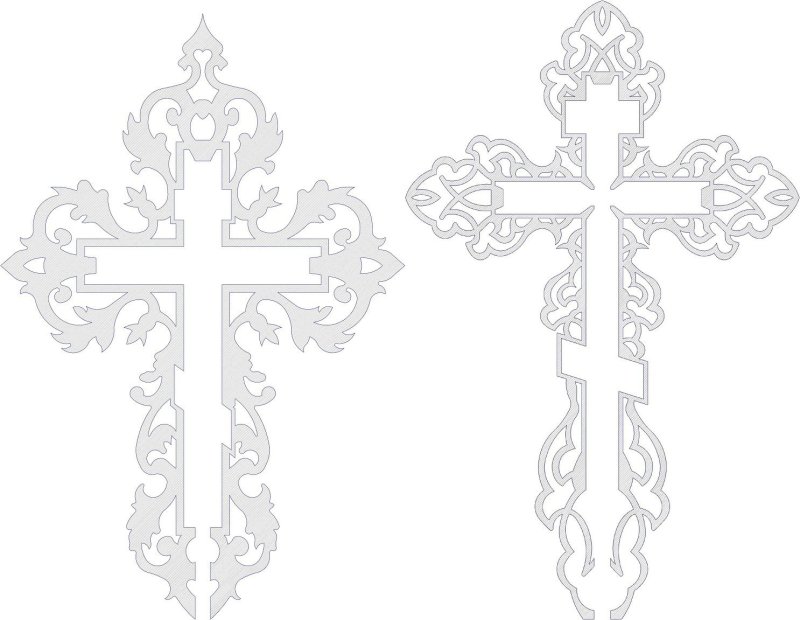 Крест ритуальный DXF