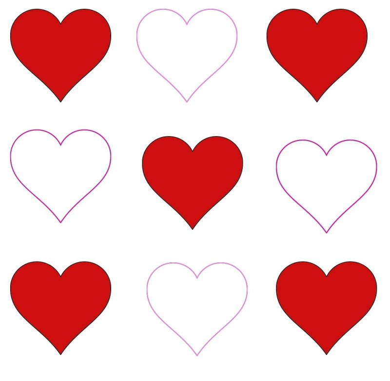 Сердечки для вырезания