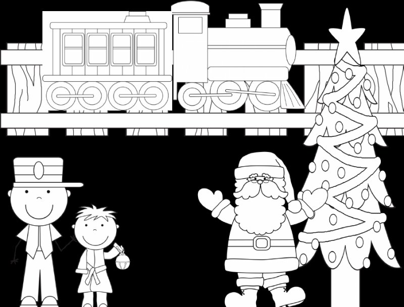 Полярный экспресс раскраска