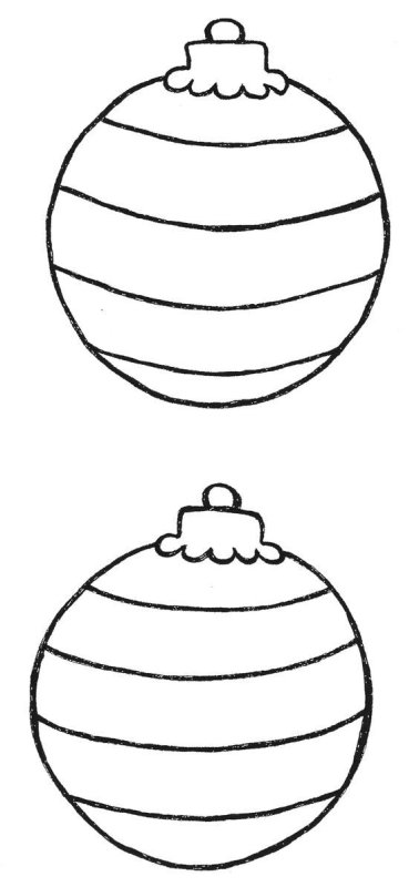 Новогодний шар раскраска