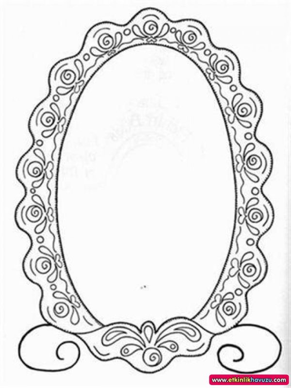 Зеркальце трафарет